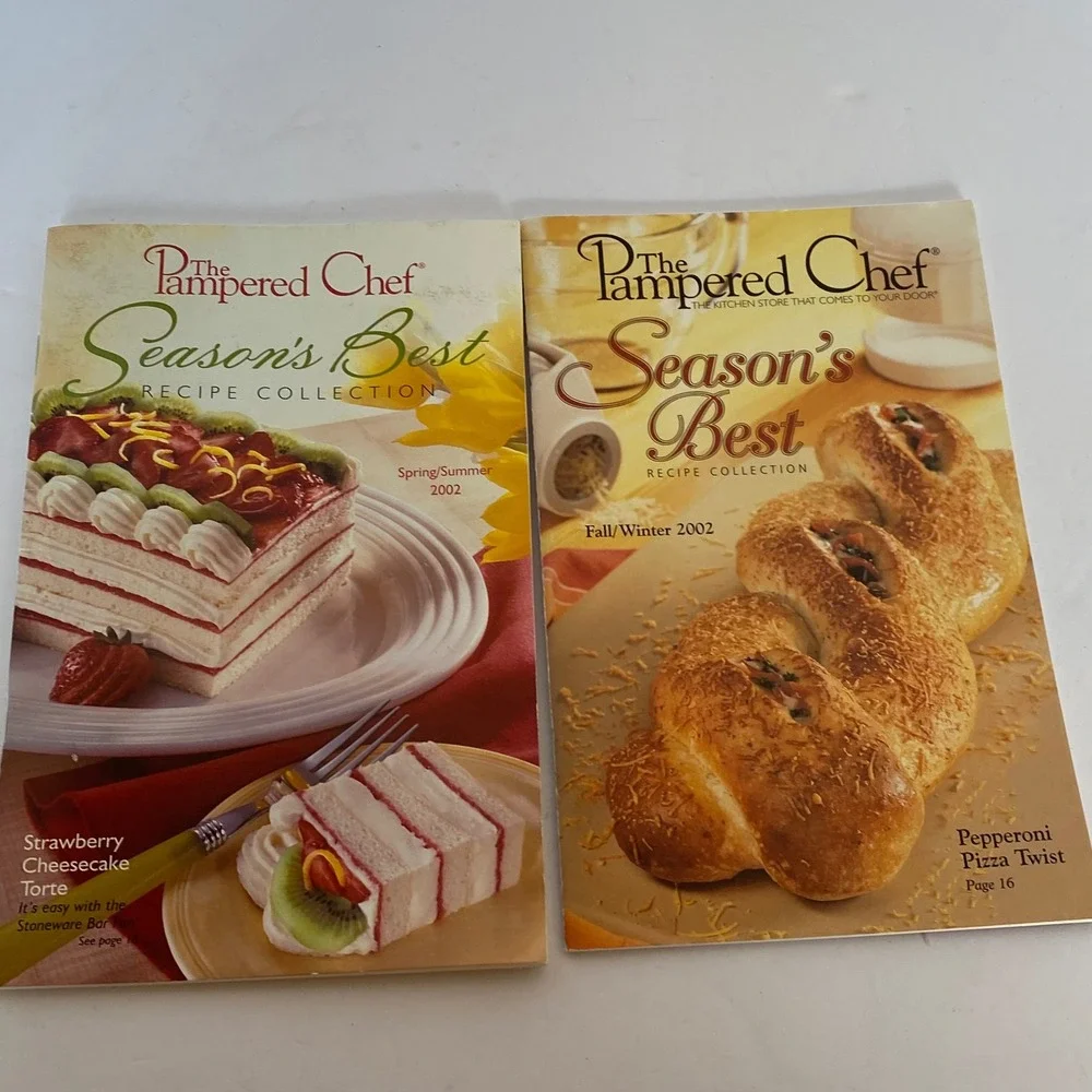 Pampered Chef Season's Best Recipe Collection Lot 19 Booklets Sleeve Box